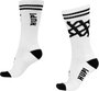 Kit 3 Pares Meia HUPI Cano Longo Crew Branco