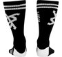 Kit 3 Pares Meia HUPI Cano Longo Crew Preto e Branco