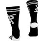 Kit 3 Pares Meia HUPI Cano Longo Crew Preto e Branco
