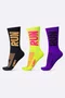 Kit 3 Pares Meia HUPI RUN Corrida Esportiva 36-42 Cano Médio
