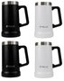 Kit 4 Canecos Térmico Pullo Prosit 700ML Preto e Branco
