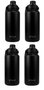 Kit 4 Garrafas Térmica Pullo Vetta 1300ML Preto