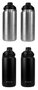 Kit 4 Garrafas Térmica Pullo Vetta 1300ML Preto e Inox