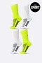 Kit 4 Pares de Meias Sport HUPI Amarelo e Branco