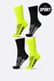 Kit 4 Pares de Meias Sport HUPI Amarelo e Preto