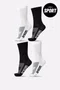 Kit 4 Pares de Meias Sport HUPI Branco e Preto