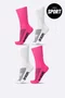 Kit 4 Pares de Meias Sport HUPI Rosa e Branco