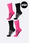 Kit 4 Pares de Meias Sport HUPI Rosa e Preto