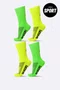 Kit 4 Pares de Meias Sport HUPI Verde e Amarelo