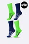 Kit 4 Pares de Meias Sport HUPI Verde e Azul Marinho