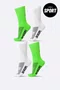 Kit 4 Pares de Meias Sport HUPI Verde e Branco