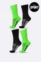 Kit 4 Pares de Meias Sport HUPI Verde e Preto