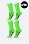 Kit 4 Pares de Meias Sport HUPI Verde Neon