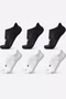 Kit 6 Pares Meia para Corrida HUPI Invisível Preto e Branco