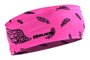 Kit com 2 Testeiras e 2 Cadarços Elásticos Preto e Rosa