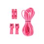 Kit com 2 Testeiras e 2 Cadarços Elásticos Preto e Rosa