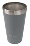 Kit com 4 Copos Térmicos Pullo Fun 480ML Preto e Cinza