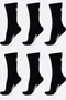 Kit com 6 Pares de Meias HUPI Lisa Preta
