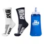 Kit Corrida 2 Meias HUPI RUN + Garrafa Soft Flask 350ML