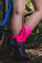 Kit Corrida HUPI Asas Rosa Viseira e Meia