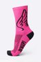 Kit Corrida HUPI Asas Rosa Viseira e Meia