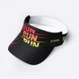 Kit Corrida HUPI Meia Longa e Viseira Run Run Run Preto