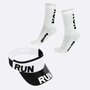 Kit Corrida HUPI Viseira e Meia Run Branco