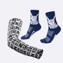 Kit Manguito HUPI Run Branco e Meia HUPI Rock N Roll Azul Marinho
