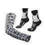 Kit Manguito HUPI Run Branco e Meia HUPI Rock N Roll Preto
