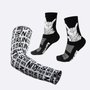 Kit Manguito HUPI Run Branco e Meia HUPI Rock N Roll Preto