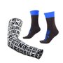 Kit Manguito HUPI Run Branco e Meia HUPI Star One Café/Azul