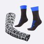 Kit Manguito HUPI Run Branco e Meia HUPI Star One Café/Azul