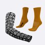 Kit Manguito HUPI Run Preto e Meia HUPI Lisa Dourado