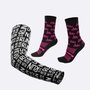 Kit Manguito Preto e Meia Bike Rosa - LT para pés menores 34-38