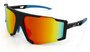 Kit Óculos de Sol HUPI Force Preto e azul com 2 Lentes extras