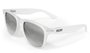 Kit pedal Óculos de Sol HUPI Brile Cristal Lente Prata e Bandana Biometria Branco