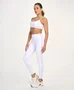 Legging Elástico Personalizado Alto Giro Feminina Branco