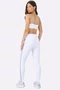 Legging Alto Giro Elástico Personalizado Feminina Branco Óptico
