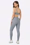 Legging Alto Giro Elástico Personalizado Feminina Cinza Sky