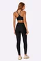 Legging Alto Giro Elástico Personalizado Feminina Preta
