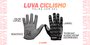Luva Ciclismo HUPI Dedo Longo Love Bike Preto
