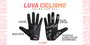 Luva de Ciclismo HUPI Dedo Longo All Black