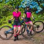 Macaquinho Ciclismo Feminino HUPI Rosa Love Bike