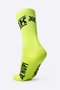 Meia Corrida HUPI 21K Neo Amarelo Neon