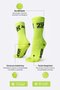 Meia Corrida HUPI 21K Neo Amarelo Neon