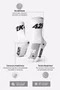 Meia Corrida HUPI 42K Branco - LT para pés menores 34-38