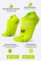 Meia Curta para Corrida HUPI Running Pro Invisível Amarelo Neon