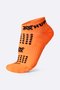 Meia Curta para Corrida HUPI Running Pro Laranja Neon