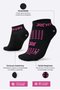 Meia Curta para Corrida HUPI - Running Pro Preto/Rosa