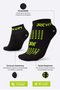 Meia Curta para Corrida HUPI - Running Pro Preto/Verde